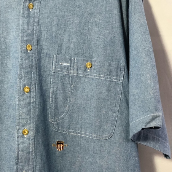 NWOT Gant USA Chambray pocket shirt L - Picture 2 of 8